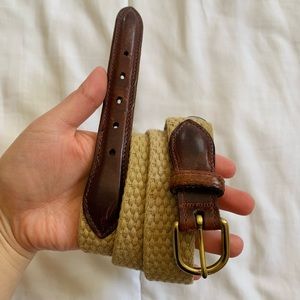 John Henry brown belt Gold Brass Size 36